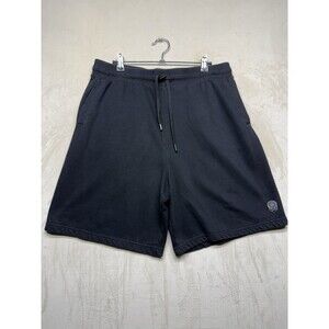 Zero Foxtrot Smug Lite Jog Shorts Mens L Black Fleece Running Athleisure Skull